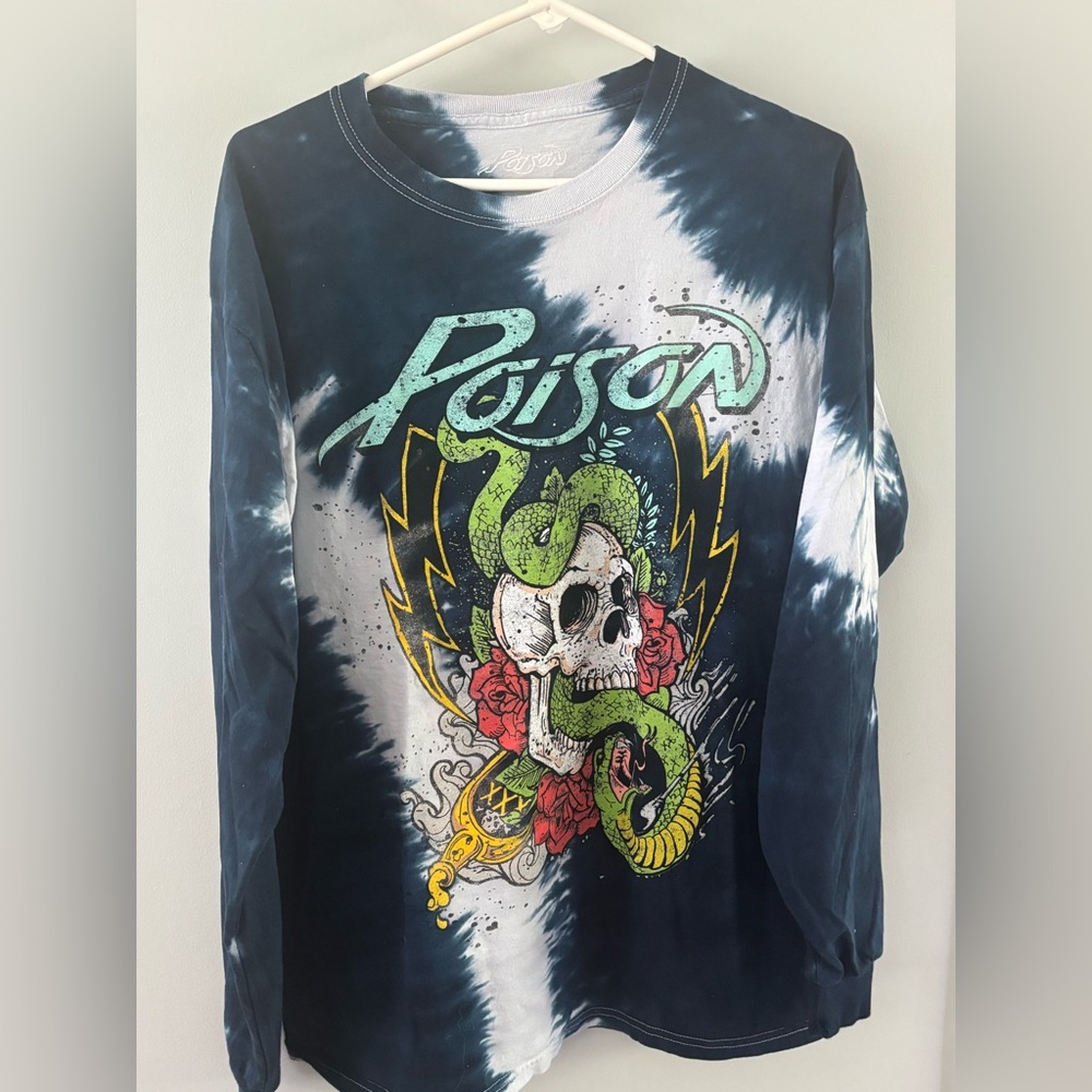 Poison Graphic Tie-Dye Long Sleeve Shirt